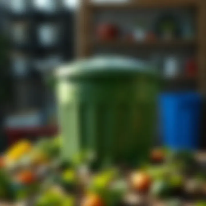 Compost bin for waste management