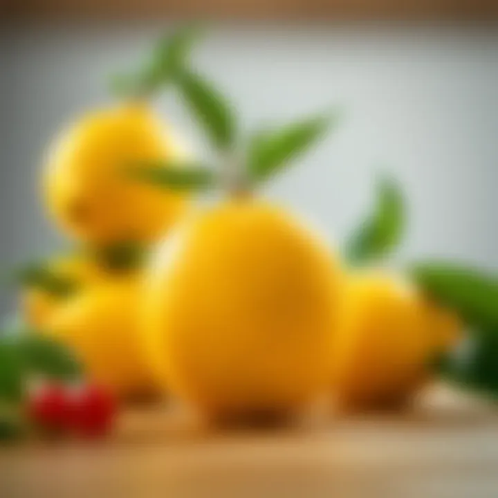 Lemon: Nature's Refreshing Fragrance A vibrant lemon centerpiece highlighting its natural fragrance.