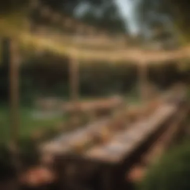 Charming Outdoor Garden Engagement Party A vibrant outdoor garden party setup