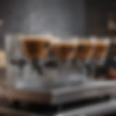 Different types of espresso machines side by side