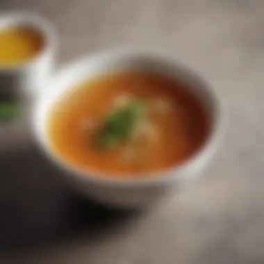 A bowl filled with rich, nutrient-dense bone broth