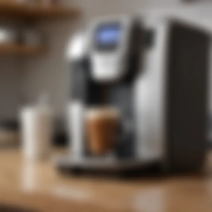 A Keurig coffee maker demonstrating easy maintenance and cleaning features