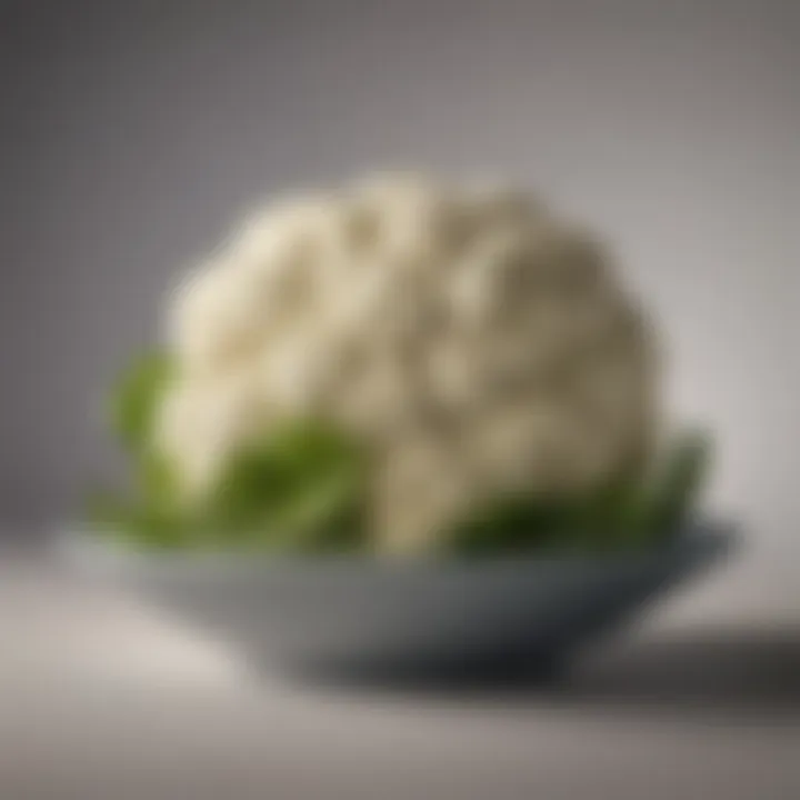 A balanced plate featuring cauliflower as a key component of a healthy meal