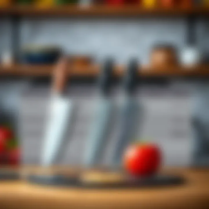 Comparison chart of top small kitchen knife brands highlighting features