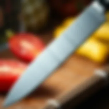 Close-up of a small paring knife showcasing its blade and handle details