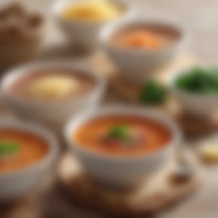 A close-up of Progresso soup highlighting fresh ingredients