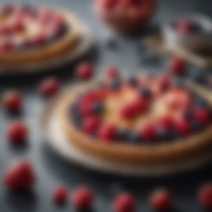 A vibrant fruit tart showcasing seasonal berries and creamy filling