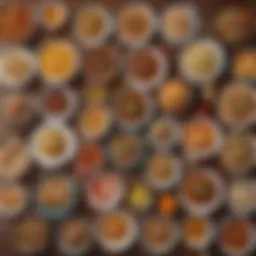 Colorful spread of takeout dishes from various cuisines