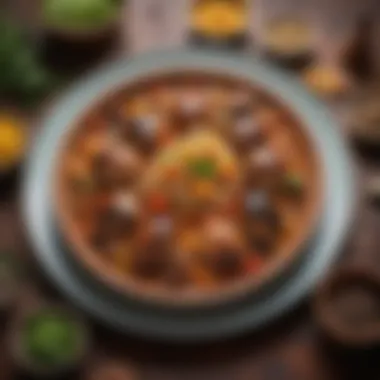 Culinary Masterpiece: Traditional African Dish A beautifully plated traditional African dish highlighting local ingredients.