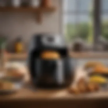 Air fryer in action, demonstrating versatility in cooking various dishes.