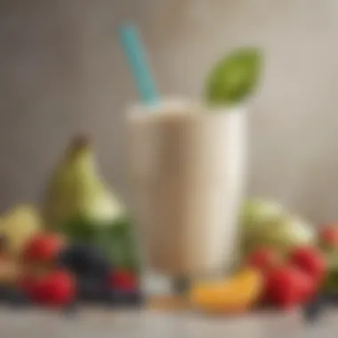 A visually appealing smoothie made with soy milk, fruits, and greens, representing versatility.