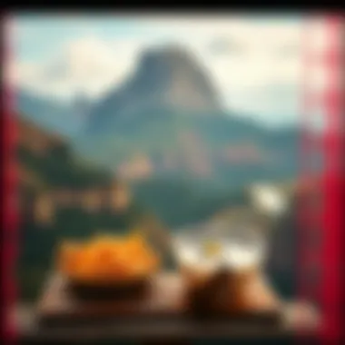 A scenic landscape that highlights travel