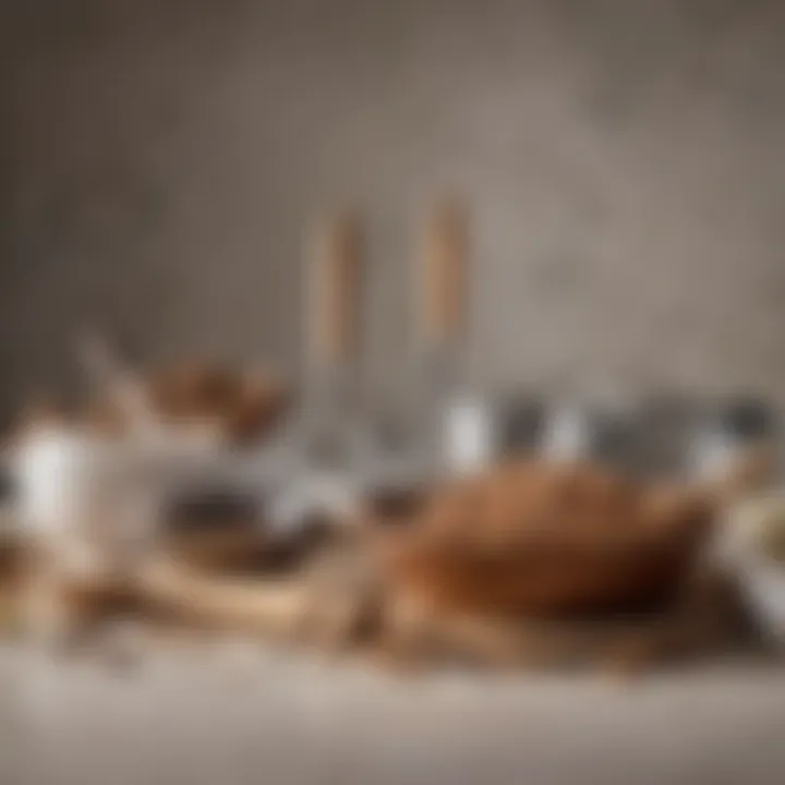 A selection of premium baking utensils displayed elegantly on a countertop