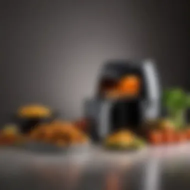 An array of popular big air fryer models displayed with their features.