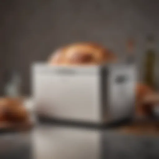 An elegant bread maker showcasing a sleek design and digital interface.