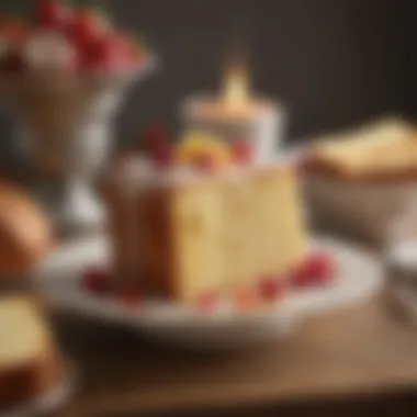 A beautifully decorated butter pound cake presented on an elegant cake stand.