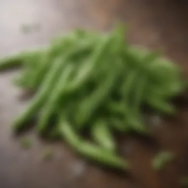 Vibrant display of freshly harvested Chinese snow peas