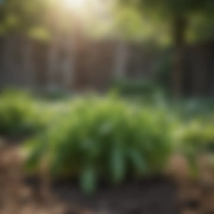 A lush garden scene illustrating the cultivation of snow peas