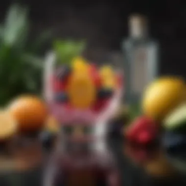 Fruits That Harmonize with Gin An assortment of fresh fruits ideal for gin cocktails