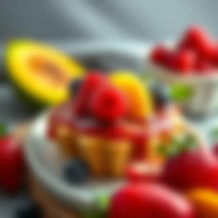 A tempting dessert made with crescent dough, topped with fresh fruits