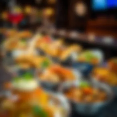 Colorful array of innovative dishes showcasing fusion flavors and artistic presentations