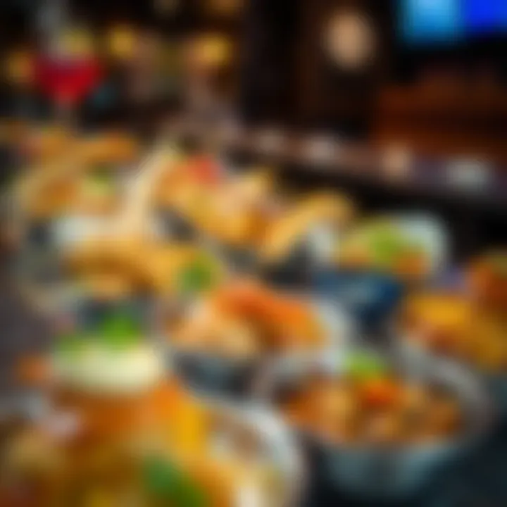 Colorful array of innovative dishes showcasing fusion flavors and artistic presentations