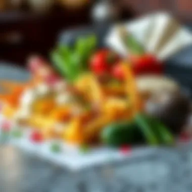 Artful arrangement of signature ingredients that embody Guy Fieri's culinary philosophy