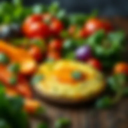 Colorful array of fresh vegetables