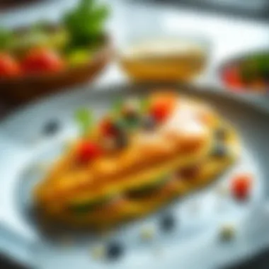 Artistry in Serving a Healthy Omelette Beautifully plated omelette with garnishes