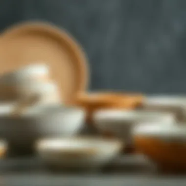 Contemporary stoneware bowls featuring unique textures