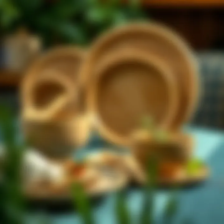 Sustainable bamboo dinnerware reflecting eco-friendly trends