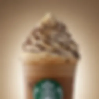 Close-up of a creamy Mocha Frappuccino in a bottle