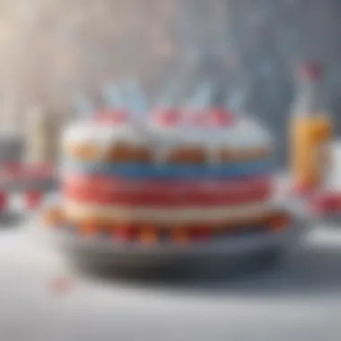 A festive setting featuring DQ Frozen Cake at a celebration.