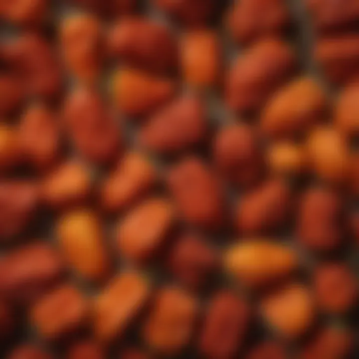 Close-up of dried habanero pepper showcasing its vibrant color and texture