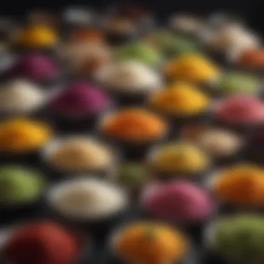Diverse Aromatic Rice Dishes A colorful array of aromatic rice dishes from around the world