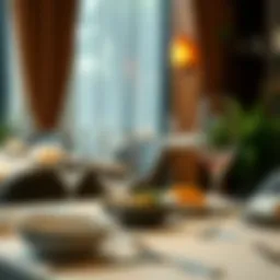 An elegant dining setup with exquisite tableware