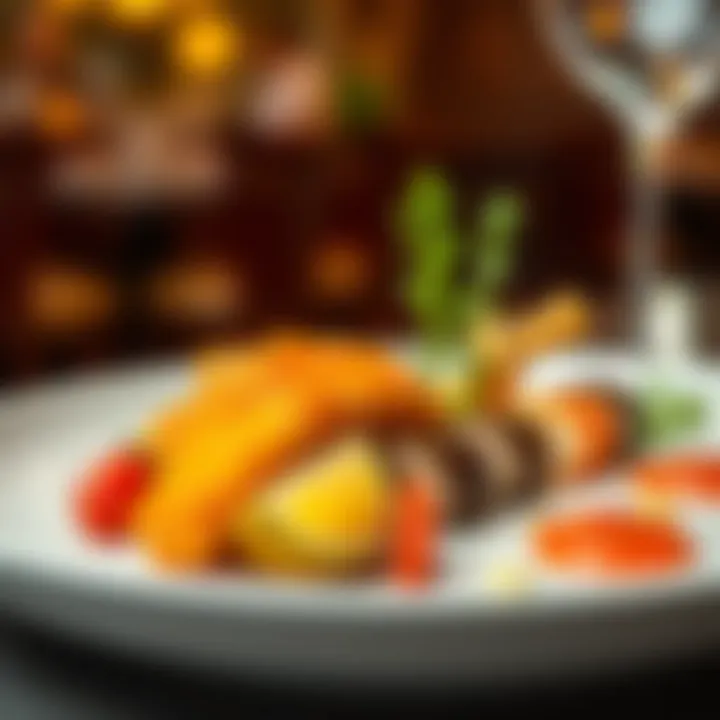 Culinary Creativity on a Plate Artfully arranged gourmet dish showcasing culinary creativity