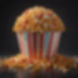 A colorful assortment of flavored popcorn balls showcasing various toppings and flavors.