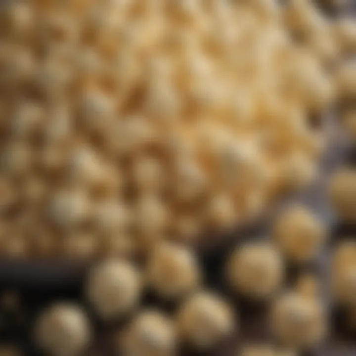 A selection of ingredients laid out for creating unique flavored popcorn balls.