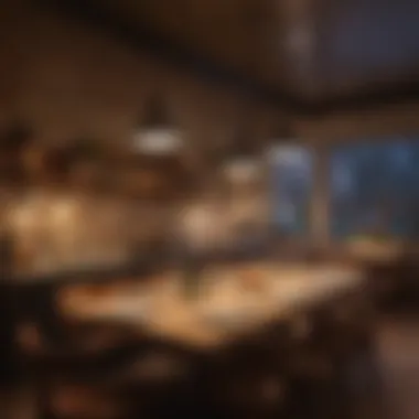 Cozy Dining Experience for Friday Nights A cozy dining scene illuminated by soft lighting