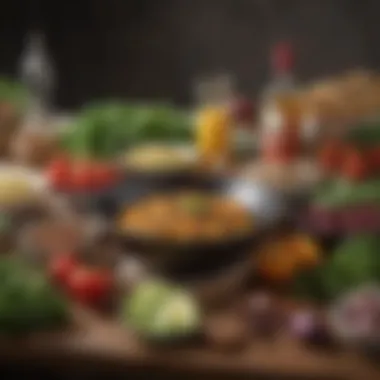 Fresh Ingredients for Weekend Dining Fresh ingredients laid out ready for meal preparation