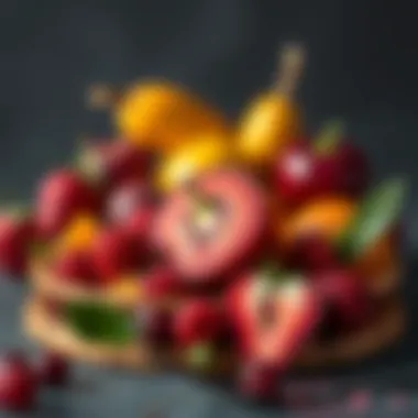 Nutritional Benefits of Fruits An infographic showcasing the nutritional benefits of specific fruits for blood pressure management