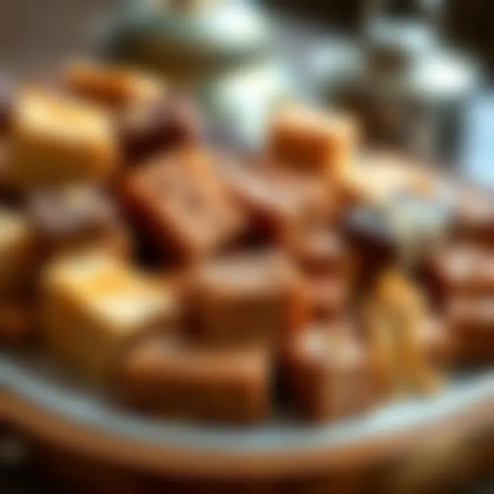 Assorted Fudge Delicacies A beautifully arranged platter of assorted fudge pieces