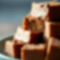 A close-up of Gethsemani Farms fudge showcasing its rich texture