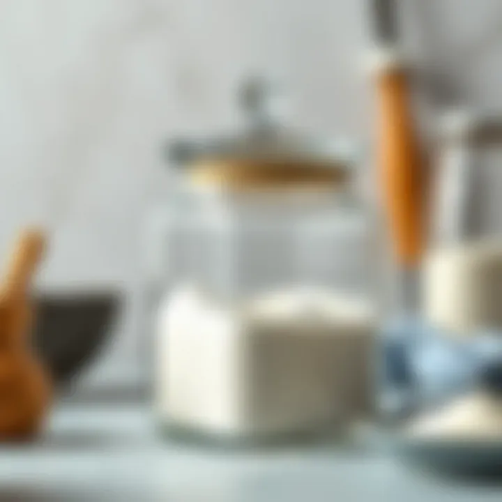 Elegant glass container for flour storage