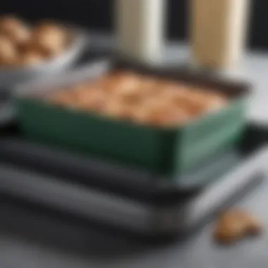 Close-up of Greenpan bakeware showcasing its sleek design