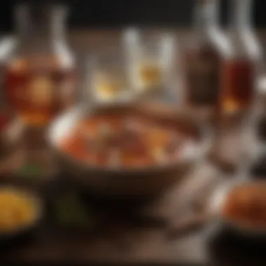 Crafting Flavorful Experiences Intricate layout of ingredients for Hennessy recipes