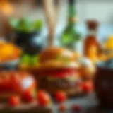 Gourmet assortment of high-calorie delicacies