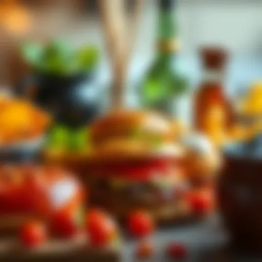 Gourmet assortment of high-calorie delicacies