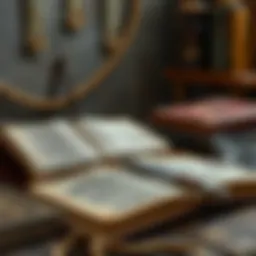 An elegant vintage cookbook open on a rustic table